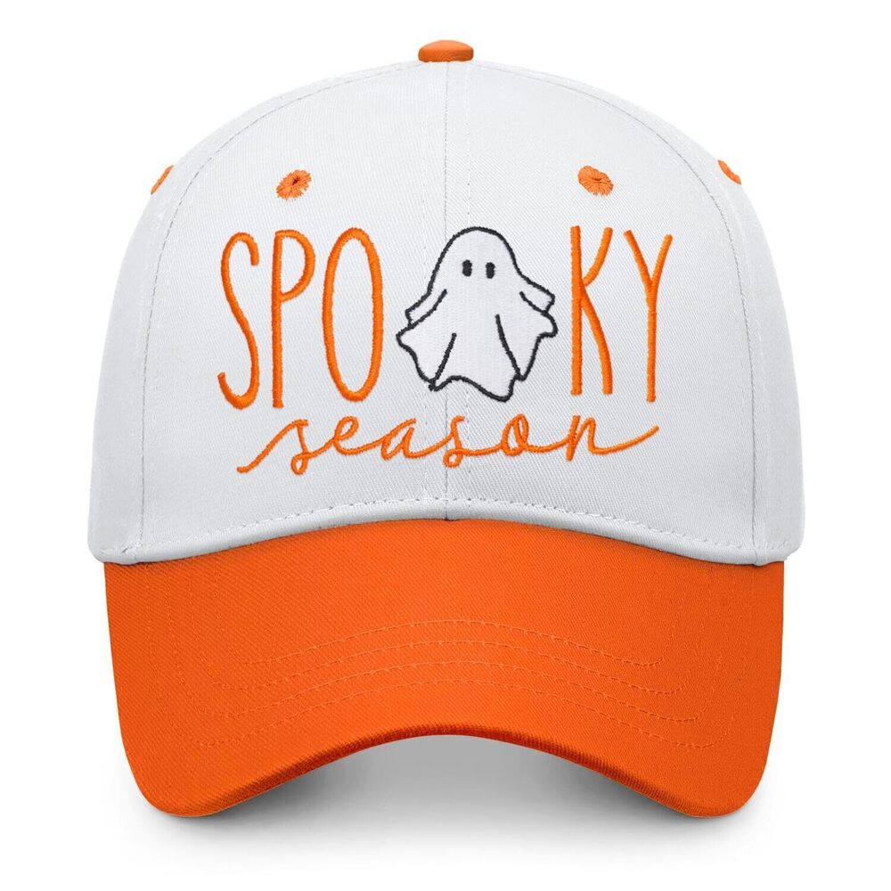 1503 Halloween Spooky Embroidered Hat - Black Cat Knife Grinning Pumpkin &